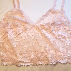 Victoria secret pink lace Cami L